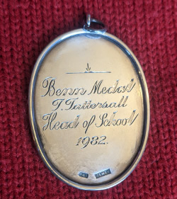 Heads of School - Toby Tattersall - Benn Medal (Back) 